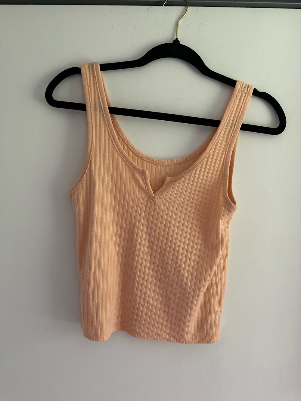American Eagle Outfitters Ribbed Tank Top - Peach/Light Orange